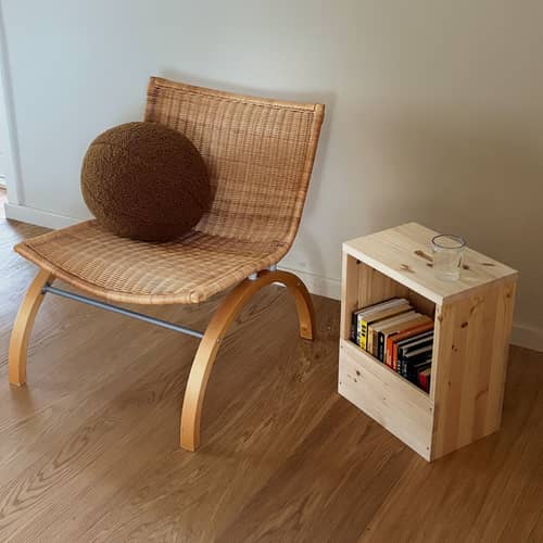 Tavolino d\'appoggio Grab-It legno naturale / Tavolino d\'appoggio e sgabello - indipendente o appeso - KARUP DESIGN - Pino chiaro - Pino massello certificato FSC