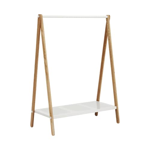 Kleiderständer Toj Large holz weiß groß - Normann Copenhagen - B 120 cm - weiß - Esche, Metall