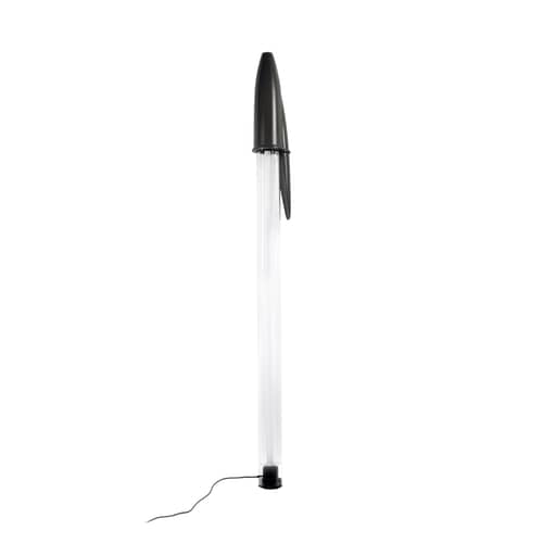 Lampe Bic noir design / LED - H 178 cm - Seletti - Noir - Polycristal