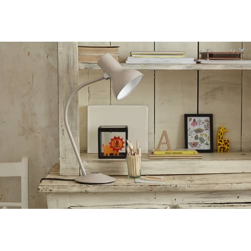 Lampe de table Type 75 Mini / H 46 cm - Anglepoise - Gris Taupe - Acier, Aluminium, Fonte