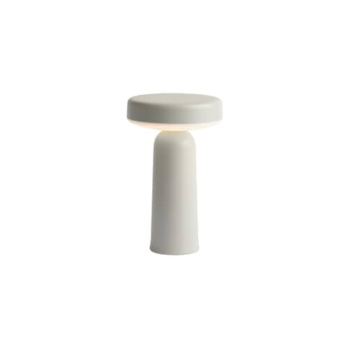Lampe extérieur sans fil rechargeable Ease plastique gris / Ø 13 x H 21,5 cm - Muuto - Gris - Plastique ABS moulé