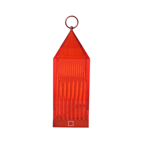 Lampe extérieur sans fil rechageable Lantern LED rouge / Fabio Novembre, 2017 - Recyclé - Kartell - Rouge - PMMA recyclé