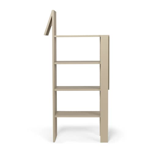 Libreria per bambini Giraffe legno beige / L 69 x P 24 x H 140 cm - Ferm Living - Beige cashmere - Pannelli in fibra di legno