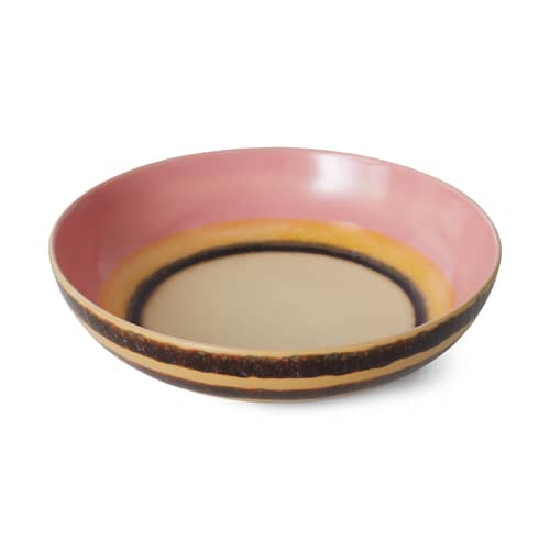 Piatto da portata 70s ceramics ceramica multicolore / Ø 33 x H 8 cm - HK LIVING - Sereno - Gres smaltato