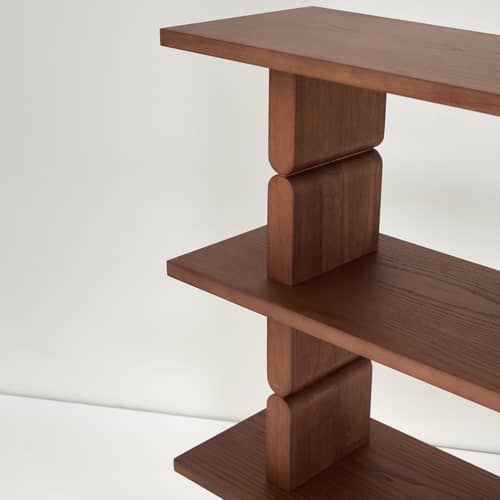 Regal Coloured Wood Noon holz braun / B 118 x H 107 cm - NOBODINOZ - Holz dunkel - Esche