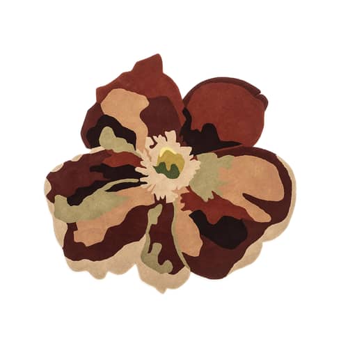 Flora - Bloom 2 Rug textile multicoloured / By Santoi Moix - 150 x 170 cm / Wool - Nanimarquina - Bloom 2 / Multicoloured - Virgin wool