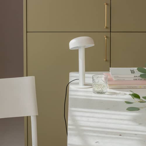 NOD LED Table lamp metal white / Metal - H 25 cm - TIPTOE - Cloud white - Aluminium, Steel