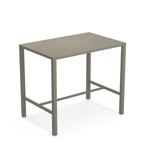 Table haute Nova métal vert gris / 120 x 80 cm x H 105 cm - Emu - Gris-vert - Acier verni