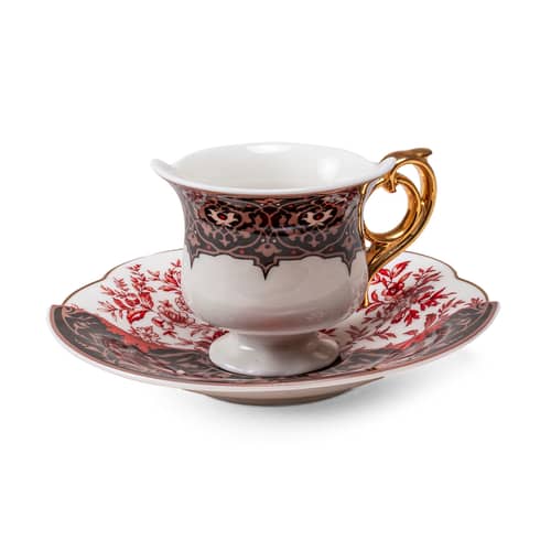 Tasse à café Hybrid Sagala céramique multicolore / Set tasse à café + soucoupe - Seletti - Sagala - Porcelaine