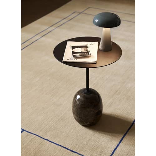 Como SC53 LED Wireless rechargeable lamp metal blue / LED - Aluminium - H 21 cm - &tradition - Stone blue - Extruded aluminium