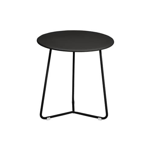 Beistelltisch Cocotte metall schwarz / Ø 34 x H 36 cm - Fermob - Lakritze - bemalter Stahl