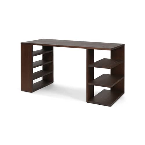 Bureau Edre bois marron / L 137 x P 65 cm / Seconde vie - Ferm Living - Bois foncé - Pin massif certifié FSC