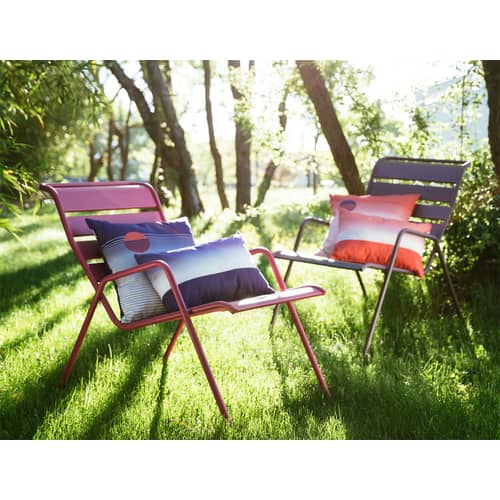 Fauteuil bas Monceau métal blanc / Empilable - Fermob - Blanc coton - Acier peint