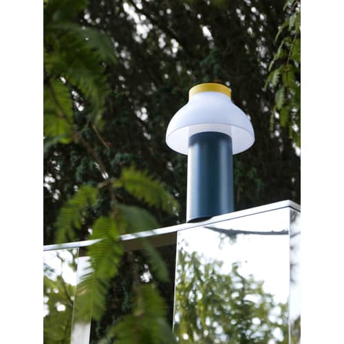 Lampe extérieur sans fil rechargeable PC Portable plastique bleu vert / Pierre Charpin - Hay - Vert Océan / Blanc - ABS, Polypropylène