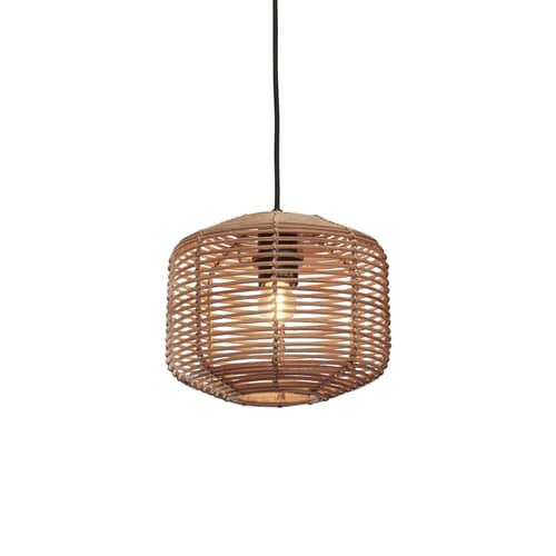 Pendelleuchte Tanami faser holz beige / Rattan / Ø 25 x H 20 cm - GOOD&MOJO - Natur - Eisen, Rattan