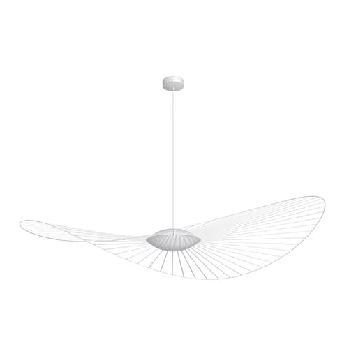 Pendelleuchte Vertigo Nova LED plastikmaterial weiß / Ø 190 cm - Petite Friture - Weiß - Glasfaser, Polyurhethan, Triplex Glas