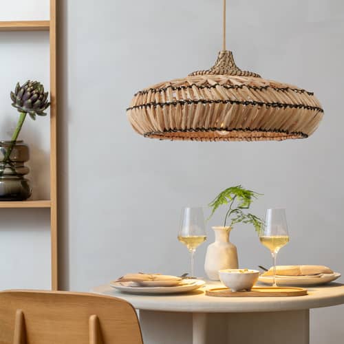 Sospensione Rinjani fibre beige / Ø 60 cm - GOOD&MOJO - Ø 60 cm / Naturale - Abaca