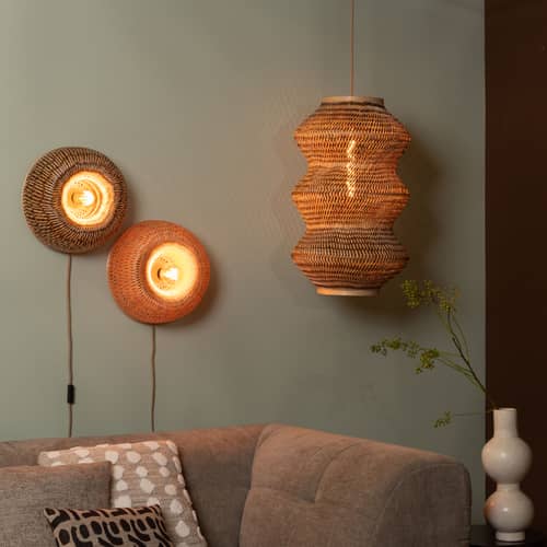 Suspension Barbados / Ø 40 x H 67 cm - Bambou - GOOD&MOJO - Marron & naturel - Bambou, Fer