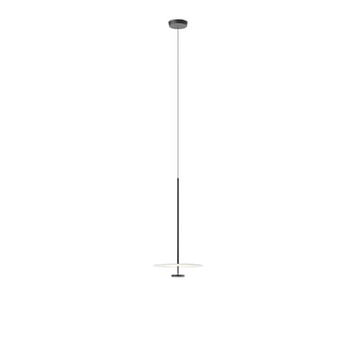 Suspension Flat LED métal gris / Ø 40 cm - 2 disques / Dimmable DALI-2 - Vibia - Gris (dimmable DALI-2) - Aluminium