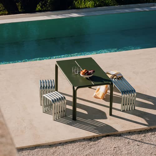 Tabouret Nokk métal - NOO.MA - Zinc - Acier galvanisé