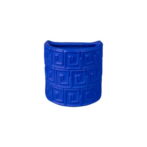 Vaso a muro Magna Graecia - Greche ceramica blu / L 25 x H 25 cm - Terracotta - Seletti - Blu cobalto - Terracotta