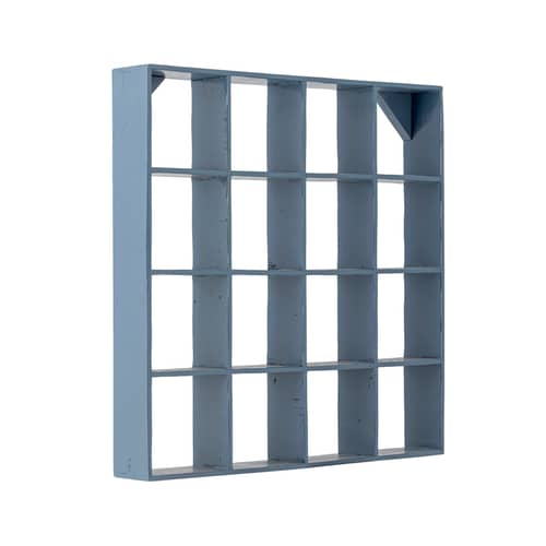 Etagère murale Bekka bois bleu / 70 x 70 x P 10 cm - Bloomingville - Bleu - Bois de récupération