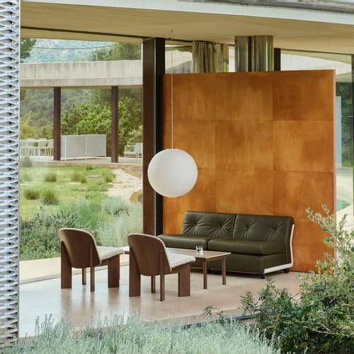 Sofa Amanta leder grün / Modulable - B 158,5 cm / Neuauflage 1966, Mario Bellini - Hay - Waldgrün (Leder) - Leder, Recyceltes ABS, Schaumstoff