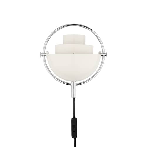 Applique avec prise Multi-Lite métal / Modulable & orientable - Louis Weisdorf, 1972 - Gubi - Blanc semi-mat - Métal