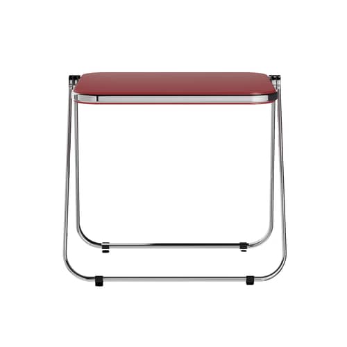 Bureau pliable Platone bois rouge / Giancarlo Piretti, 1970 - 83 x 65 cm - ANONIMA CASTELLI - Rouge - Aluminium poli, Stratifié
