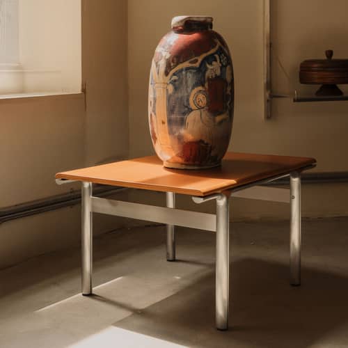 Union INDOOR Coffee table natural wood / 60 x 45 cm - Frama  - Warm Brown Ash - Aluminium, MDF with a ash veneer