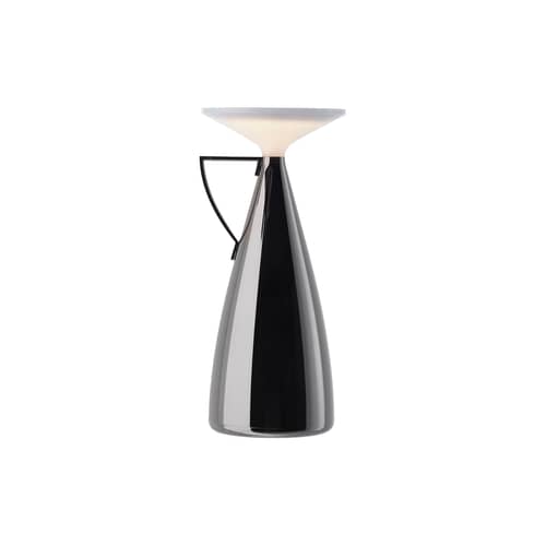 Lampe sans fil rechargeable Camomille LED argent / By Philippe Starck - Recyclé - Kartell - Titanium métallisé - PMMA recyclé