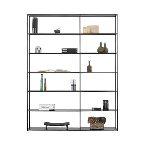 Tribesigns Libreria A 6 Livelli, Struttura In Metallo, Per Ufficio Soggiorno Camera Da Letto 180 X 80 X 30 Cm Marrone Rustico E Nero 93918967