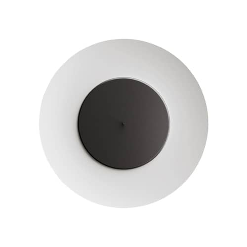 Wandleuchte Lunaire LED metall weiß / Ø 75 cm - Einstellbares Licht - Fontana Arte - Weiß & Schwarz - Aluminium