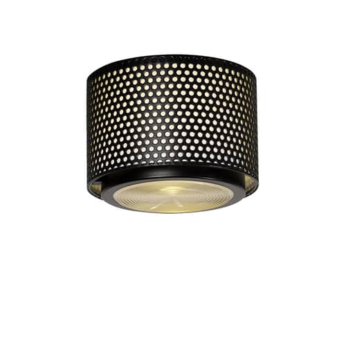 Plafonnier G13 Small métal noir / Réédition 1952, Pierre Guariche - SAMMODE STUDIO - Noir - Métal, Verre
