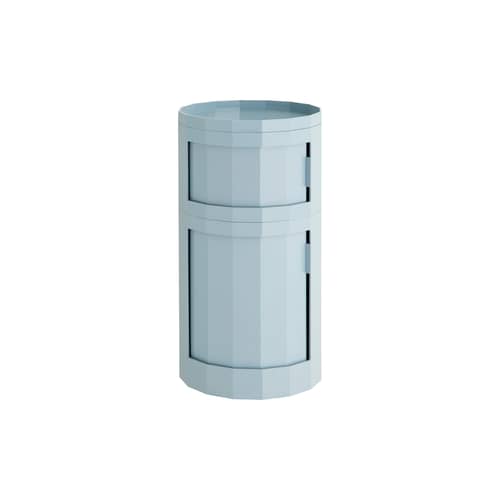 Portaoggetti Facet High materiale plastico blu / H 65 cm - 2 porte - Hay - Blu velato - ABS riciclato