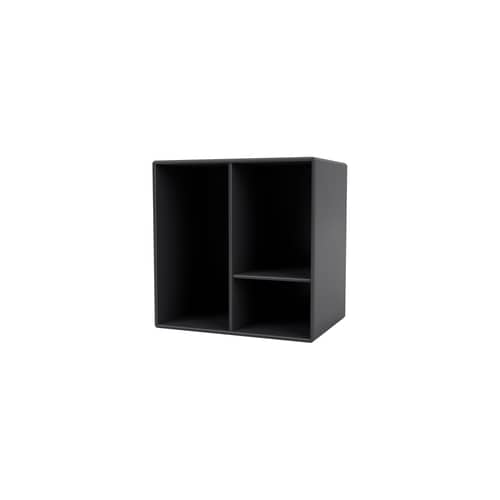 Rangement mural Montana Mini 1002 bois gris / 3 compartiments - 35 x 35 x P 25 cm - MONTANA - Anthracite 04 - MDF laqué