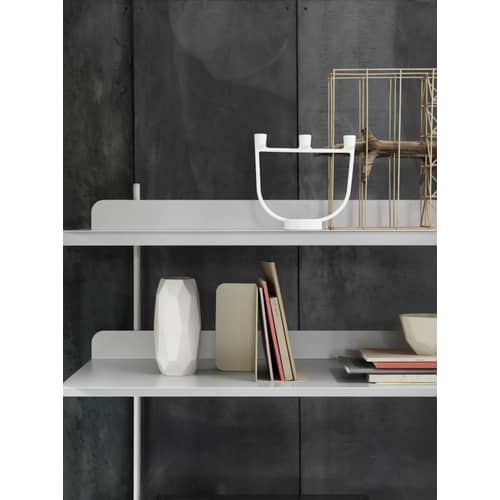 Serre-livres Compile métal rouge /Modulable - Muuto - Bordeaux - Acier laqué