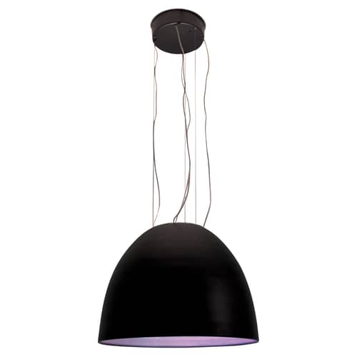 Sospensione Nur 1618 metallo grigio nero Ø 90 cm - Artemide - Grigio antracite - alogena - Alluminio