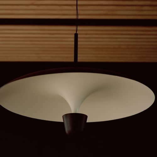 Suspension Kantarell LED métal noir / Ø 55 cm - NEW WORKS - Noir - Acier, Aluminium