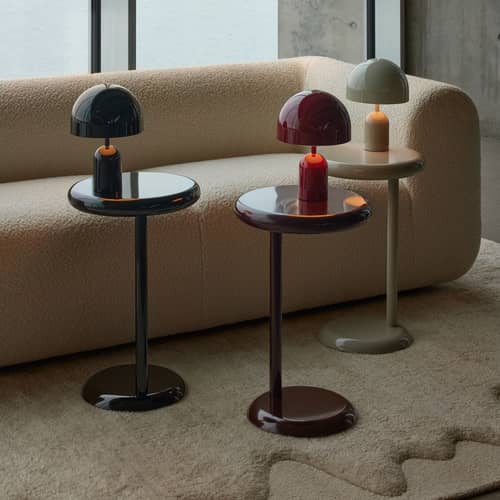 Table d\'appoint Spot métal noir / Ø 35 x H 55 cm - Tom Dixon - Noir brillant - Acier thermolaqué