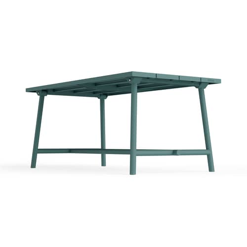 Table rectangulaire Fred\'s métal vert / 170 x 90 cm - 6 personnes - Fatboy - Sauge foncé - Aluminium