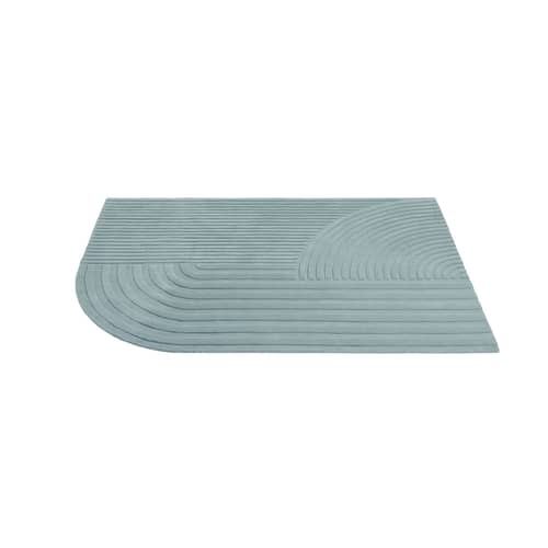 Tappeto Relevo tessuto verde / 170 x 240 cm - Taftato a mano - Muuto - verde salvia - Lana di Nuova Zelanda