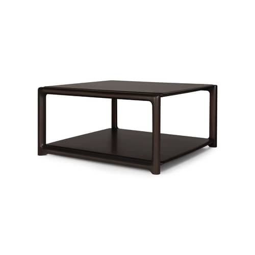 Tavolino Eda legno marrone / 80 x 80 cm x H 40 cm - Ethnicraft - Mogano marrone scuro - Mogano massiccio