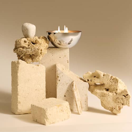 Accessorio  cera bianco / Candela per Portacandela Rocc - Alessi - Cera / Profumo di marmo - Cera vegetale
