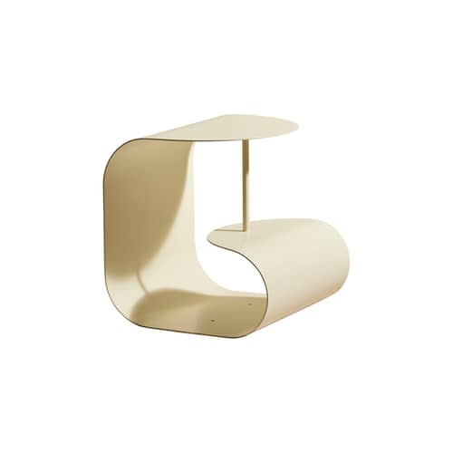 Beistelltisch Gégé metall beige / 45 x 45 x H 45 cm - Maison Sarah Lavoine - Naturfarben matt - thermolackierter Stahl