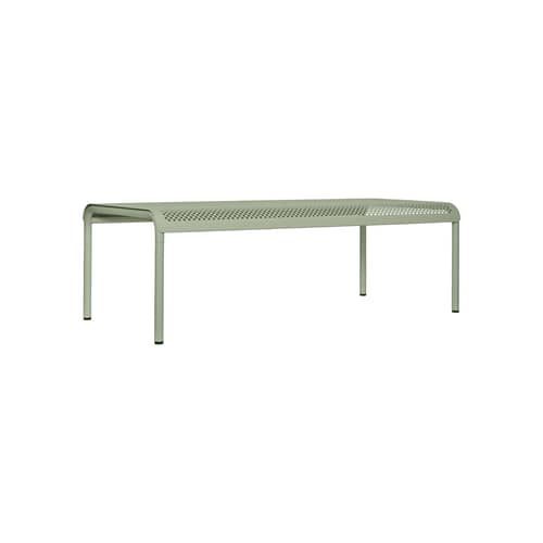 Dapple Coffee table metal green / 114 x 57 x H 38.5 cm - Ferm Living - Green tea - Galvanised powder-coated steel
