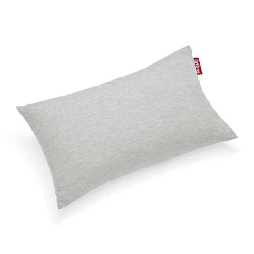 Coussin d\'extérieur King OUTDOOR tissu gris beige / Tissu Olefin - 66 x 40 cm - Fatboy - Brume (Olefin) - Mousse polyester, Tissu oléfine