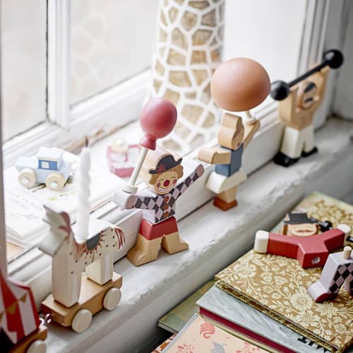 Jouet enfant Rossaio bois multicolore / 4 figurines à construire en bois FSC - Bloomingville - Multicolore - Bois de Lotus, Hêtre