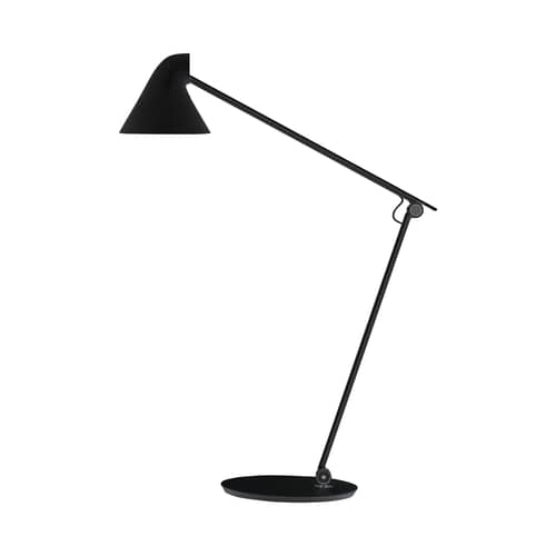 Lampada da tavolo NJP metallo nero / LED - Braccio articolato - Louis Poulsen - Nero - Acciaio, Alluminio
