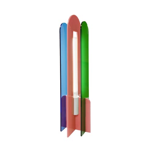 Lampe de table Andy multicolore / H 59,5 cm - Acrylique - ELEMENTS LIGHTING - Bleu / Rose / Vert - Acrylique
